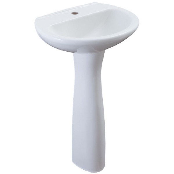 Colono Construccion LAVAMANOS MILANO BLANCO CON PEDESTAL