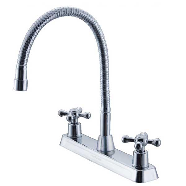 CACHERA FREGADERO FLEXIBLE CRUZ CROMADA GG-277
