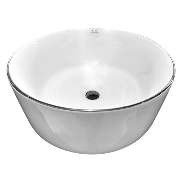 Colono Construccion LAVAMANOS BOWL BLANCO CON BORDE PLATEADO 100713