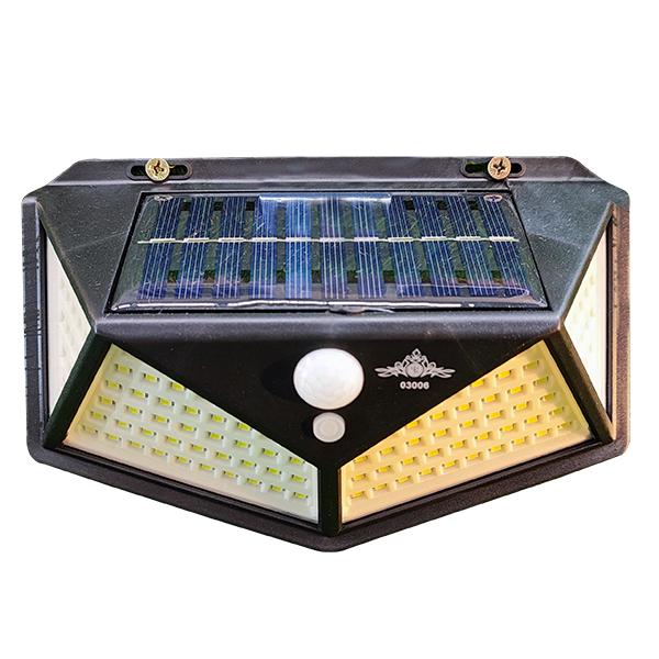 LAMPARA SOLAR PARED NEGRA COLMENA 15W PQ 100SMD 03005