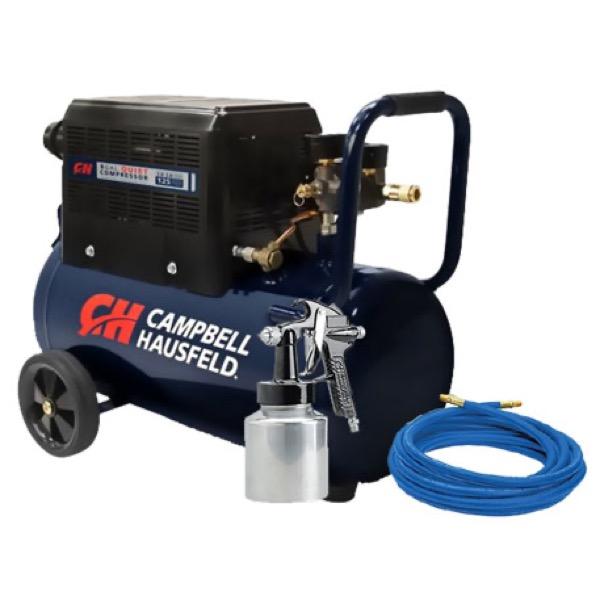 Compresor 50 Lt 2Hp Lubricado120V 1 Fase + Kit Para Pintar Campbell  Dc500100Di : Precio Costa Rica