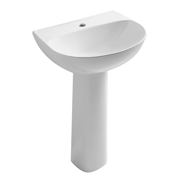 LAVATORIO MANANTIAL BLANCO CON PEDESTAL 07119100L