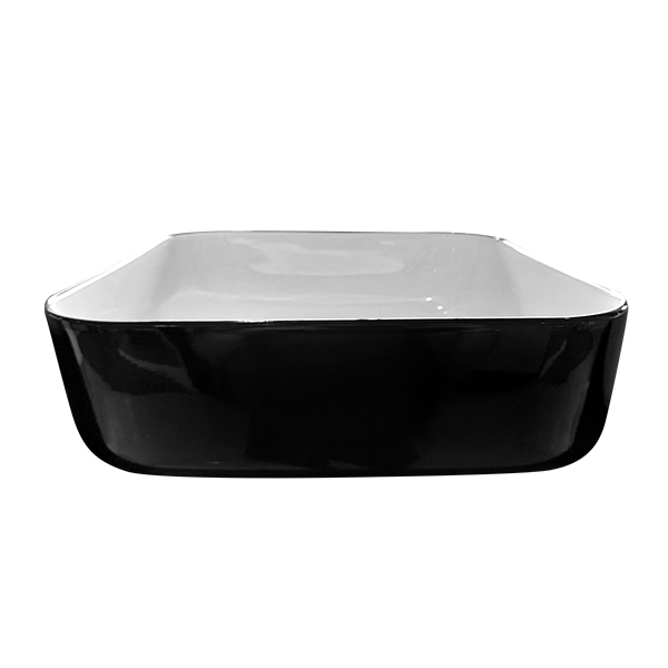 LAVATORIO BOWL CUADRADO BITONO NEGRO