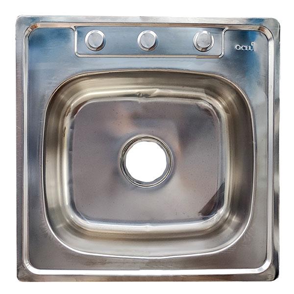 PILETA EMPOTRABLE 50X50 ACERO INOXIDABLE