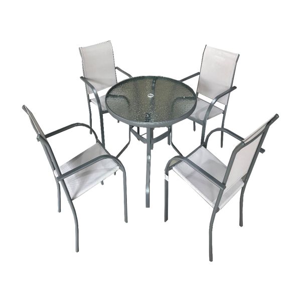 SET D/COMEDOR 5 PZAS  MILO GRIS SF4002/SF5704