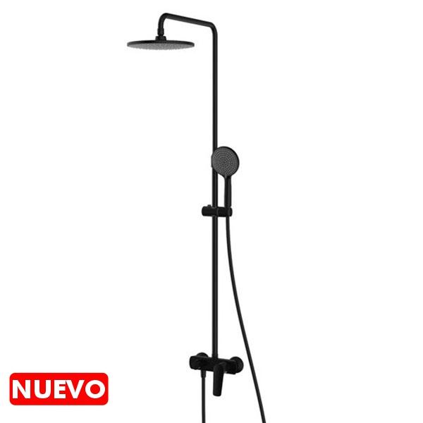 GRIFO DUCHA MONOMANDO EXPUESTO NEGRO CON BARRA VES238U33PA