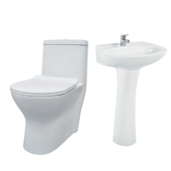 COMBO INODORO BARCELONA + LAVAMANOS CON PEDEST 1903652020 CORONA