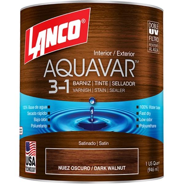 BARNIZ AQUAVAR NUEZ OSCURO 1/4 GALÓN