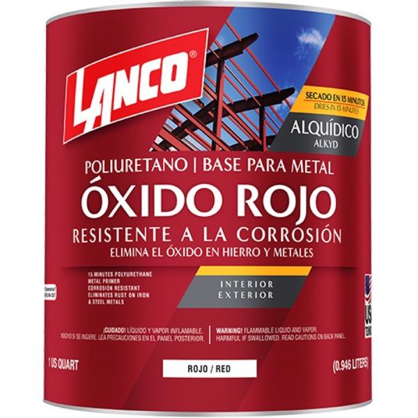 PINTURA ANTICORROSIVO BASE MINIO ROJO MM100 1/4 GALÓN