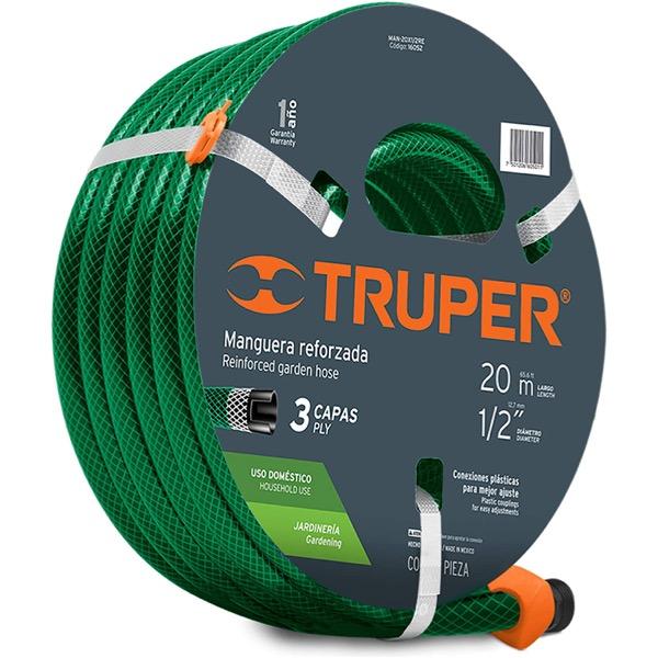 MANGUERA REFORZADA VERDE ½X20V 20M