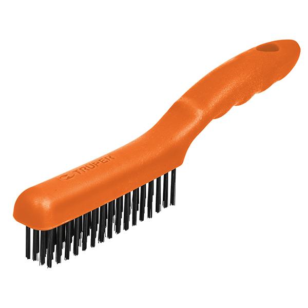 CEPILLO DE ACERO CON MANGO PLÁSTICO #CEA-54 11559