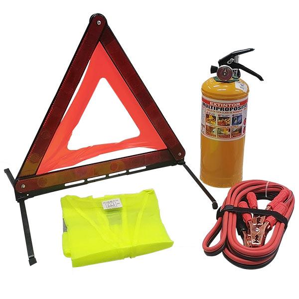 KIT SEGURIDAD VIAL CON EXTINTOR 1K