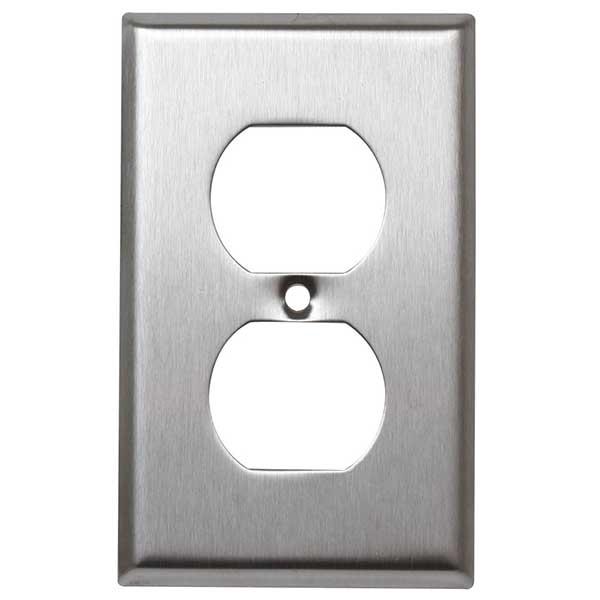 PLACA INOXIDABLE TOMA DOBLE #97101