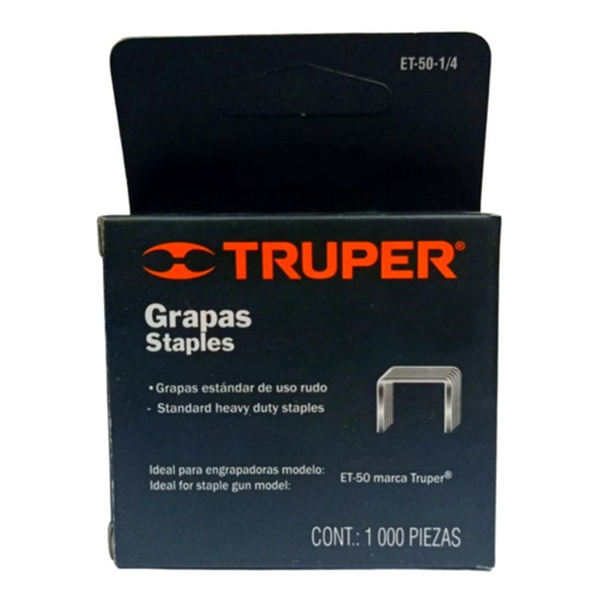 GRAPA 1/4 CAJA 1000PZ ET-50-1/4 17965