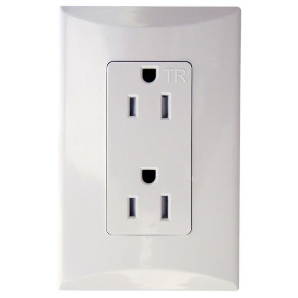 PLACA TOMACORRIENTE DOBLE BLANCA 1009AW