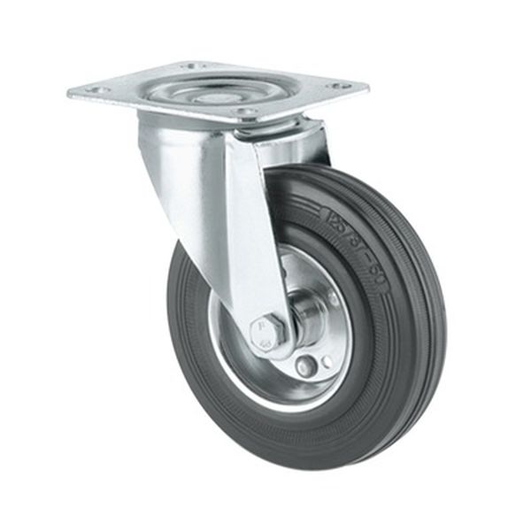 RUEDA GIRA NEGRA IND 125MM 100KG #T03075