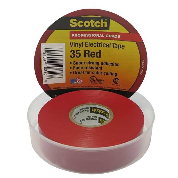TAPE ELÉCTRICO 20M ROJO #35