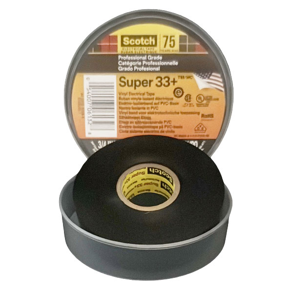 TAPE ELÉCTRICO 20M NEGRO SUPER #33