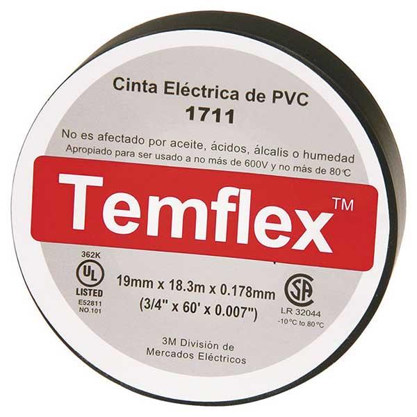 TAPE ELÉCTRICO 18. NEGRO TEMFLEX