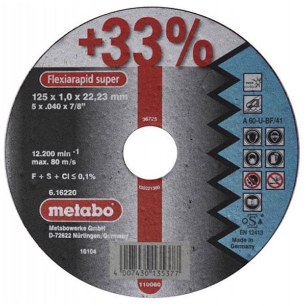 DISCO DE CORTE PARA ACERO-INOXIDABLEIDABLE RECTO 5X1MM 616220 FLEXIARAPID SUPER