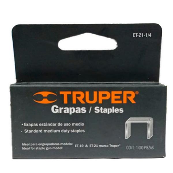 GRAPA 1/4 CAJA 1000PZ ET-21-1/4 17970