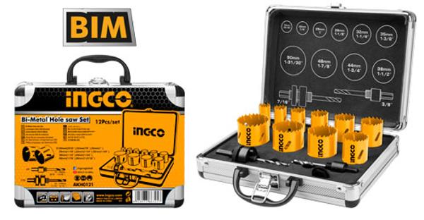 JUEGO DE 12 PIEZAS BROCA SIERRA BIMETAL AKH0121