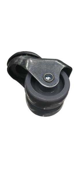 RUEDA POLIURETANO DOBLE PARA PIN MUBLE 40MM 82187