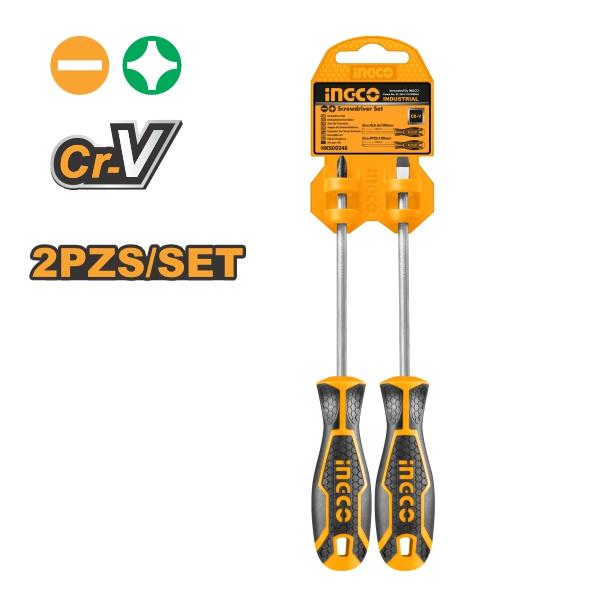 JUEGO DE 2 DESTORNILLADORES PLANO / PHILLIPS 0248