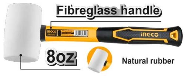 MAZO FIBRA DE VIDRIO  HULE BLANCO 226 GRAMOS 8308
