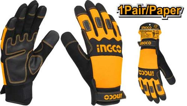 GUANTE MECANICO DE CUERO XL HGMG02-XL