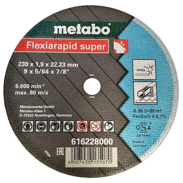 DISCO DE CORTE PARA ACERO-INOXIDABLEIDABLE RECTO 9X1.9MM