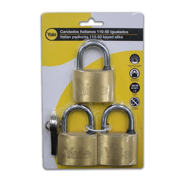 CANDADO 3PZS #110-50MM #1131 YALE