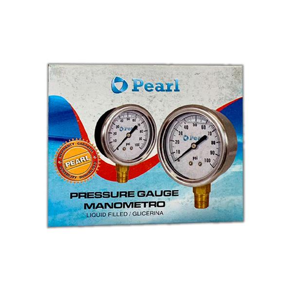 MANOMETRO GLICERINA 1/4´´ 0-100PSI