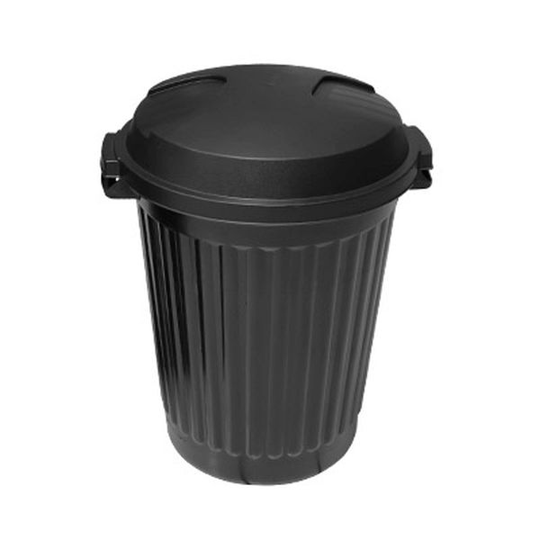 BASURERO CON TAPA NEGRO 20GL