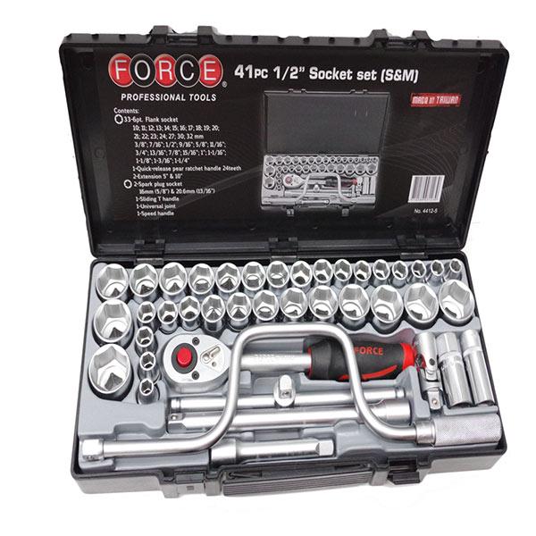 JUEGO 41 PIEZAS CUBO Y ACCESORIOS ESPIGAS 1/2