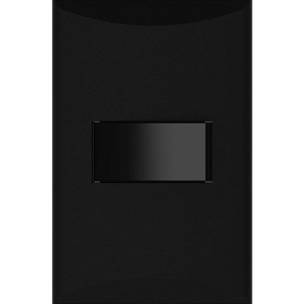 PLACA APAGADOR SENCILLO 15A NEGRO 1000-BK