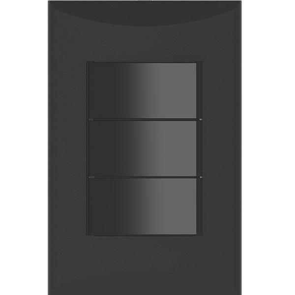 PLACA APAGADOR TRIPLE 15A NEGRO 1005-BK