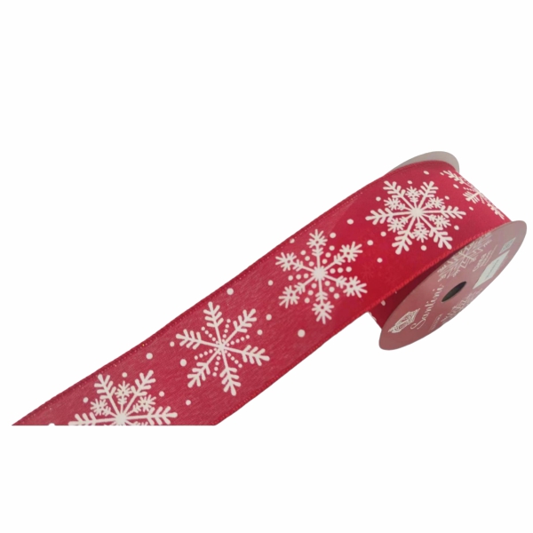 CINTA ROJA/ COPOS NIEVE 823X6.3CM
