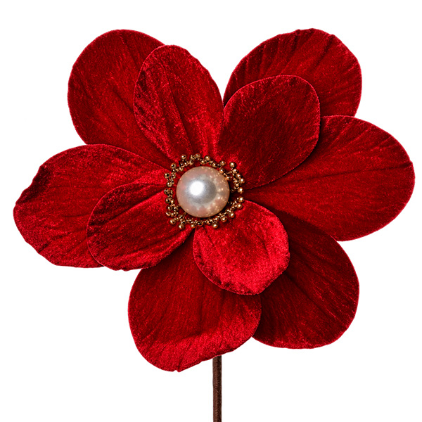 FLOR DECORATIVA NAVIDAD ROJA