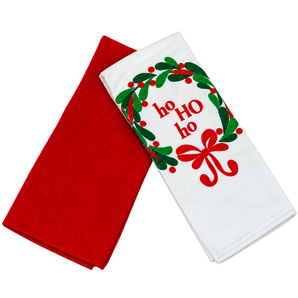 JUEGO TOALLAS NAVIDAD 2PZ 63X38CM