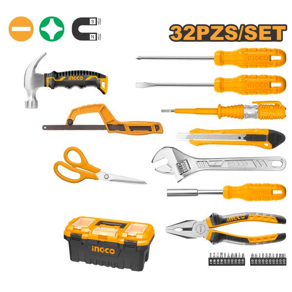 CAJA HERRAMIENTAS PLÁSTICA  CON 32 PIEZAS HKTHP10321