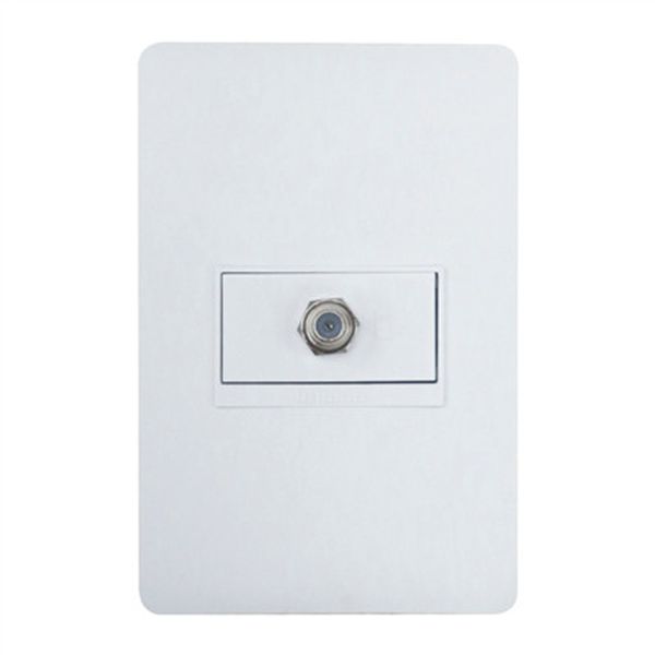 TOMA LUZICA  SENCILLO PARA TV BLANCO PU1152