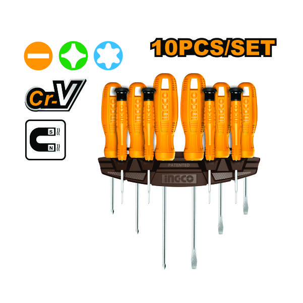 JUEGO 10 PIEZAS DESTORNILLADORES PLANO-PHILLIS HKSD1058
