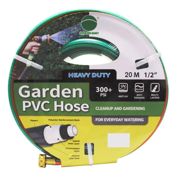 MANGUERA REFORZADA 1/2X20M BRASS FITTING 5 CAPAS