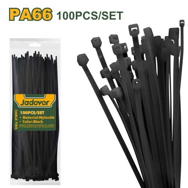 AMARRAS PLÁSTICAS NEGRAS 9MMX60CM 100PZS JDTEB560090