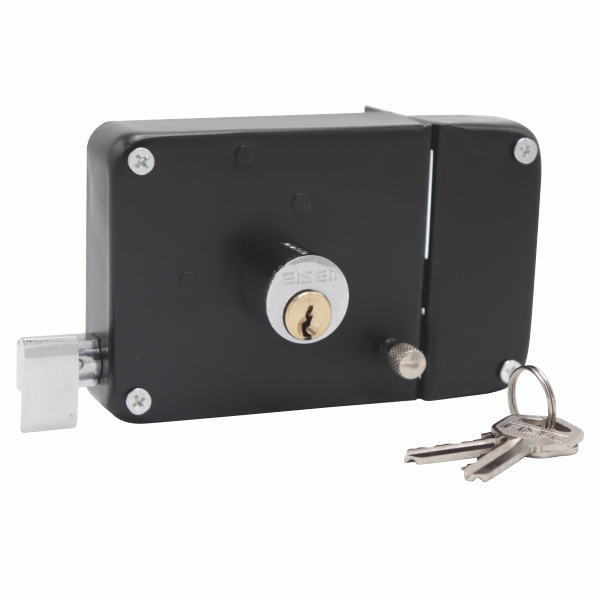 CERRADURA SOBREPONER DOBLE PASO NEGRO DERECHO KY715R-MB