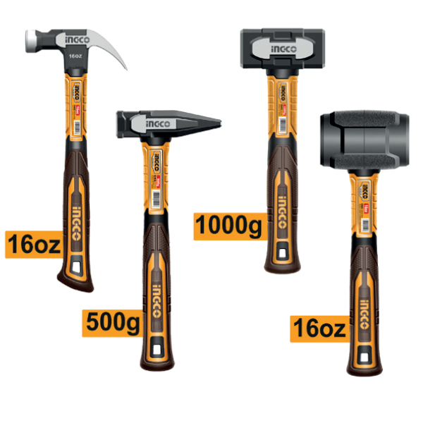 KIT MARTILLO + PIQUETA + 2 MAZOS HCH9004