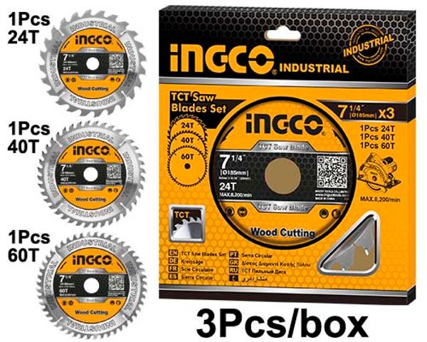 JUEGO DE 3 DISCOS DE SIERRA 7-1/4 TSB51852153