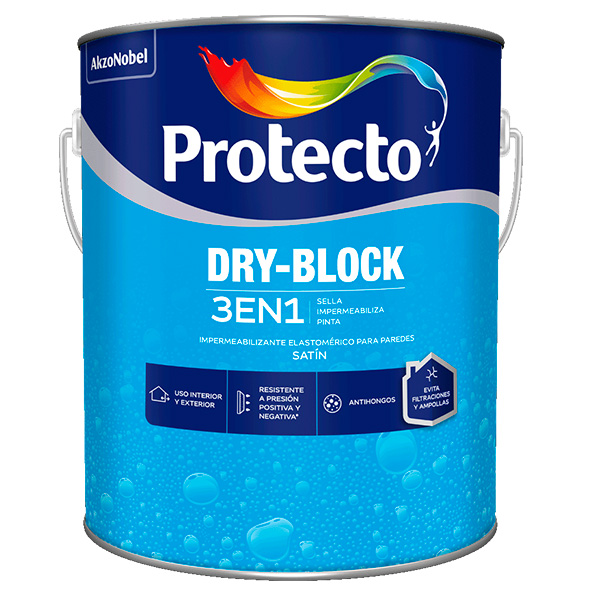 PROTECTO DRY-BLOCK SATIN BASE WHITE GALÓN (3.785L)
