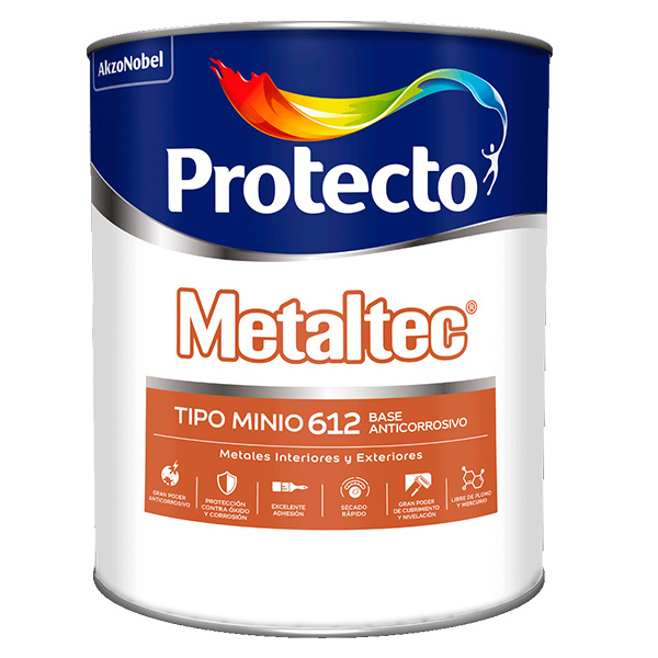 PINTURA ANTICORROSIVO MINIO ROJA 612 1/4 GALÓN